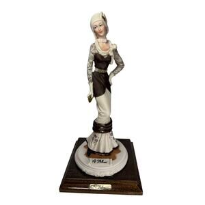 Vtg. 1985 Dear A.BELCARI Figurine Sculpture Elegant Art Deco Capodimonte Italy